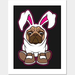 Bunny Pug Posters and Art